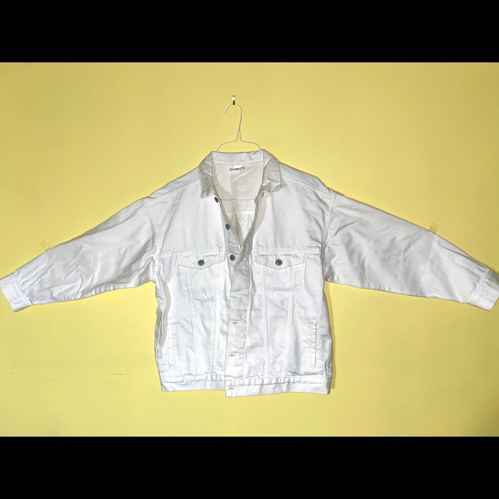 New white jean jacket